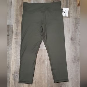 Zyia Active 7/8 Leggings Light n Tight High Rise Winter Olive Vibrations 16-18